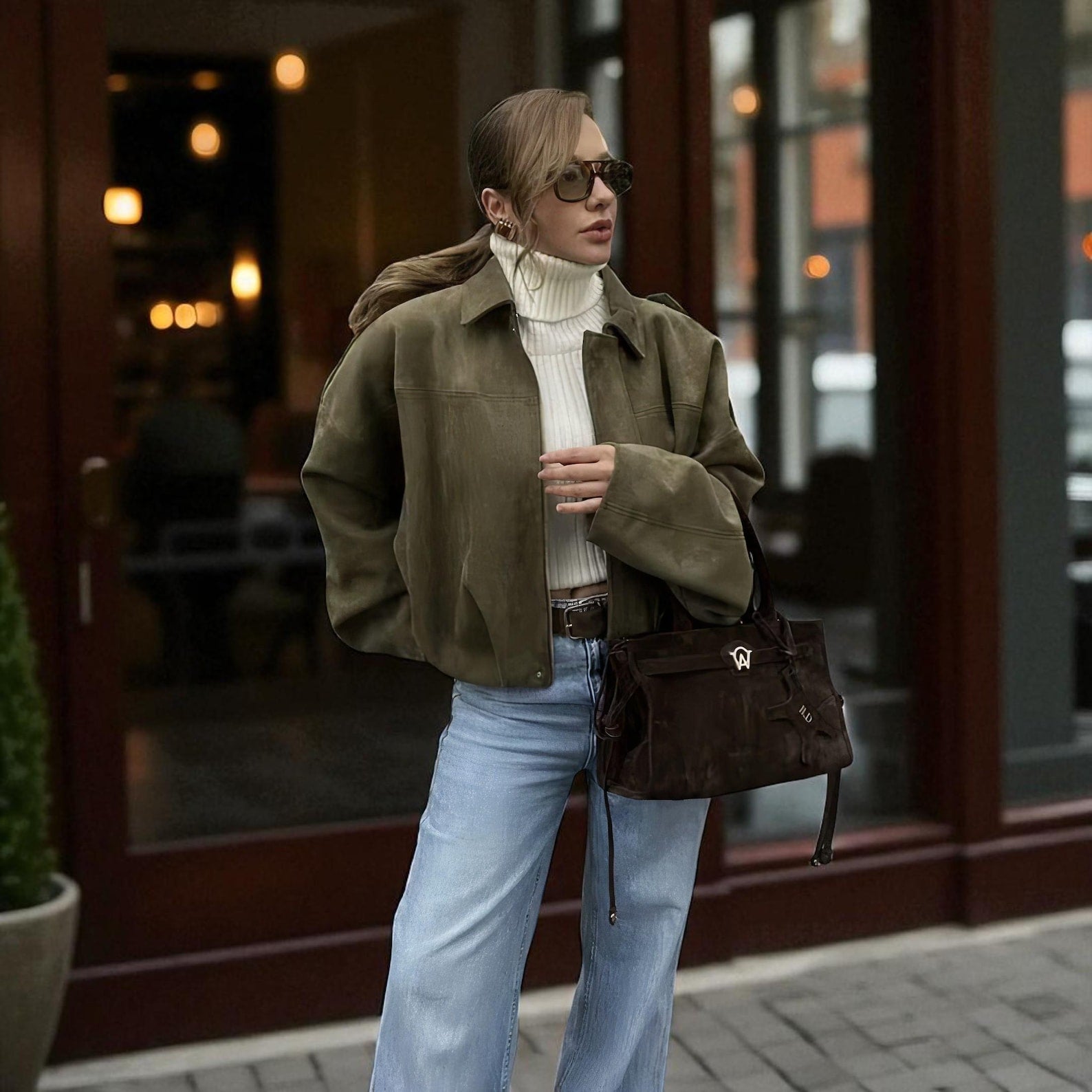 Svenja - Oversized Vintage Bomberjacke